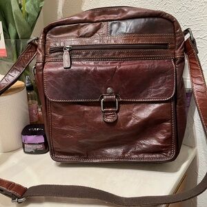 Jack George Voyager large leather Crossbody